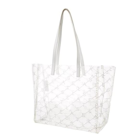 Stella McCartney Clear PVC Signature Studded Shoulder Tote Bag (SMXX191) - Picture 2 of 6